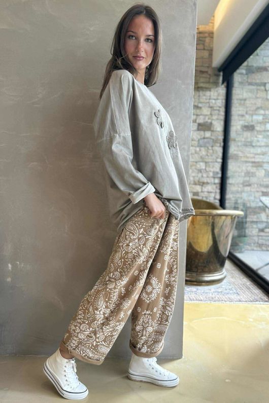 Original Hippie Sweatshirt Vintage Wash Mocha /40=
